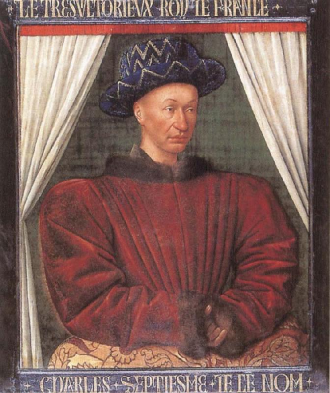 Jean Fouquet Portrait of Charles Vii of France oil painting image